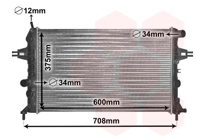 VAN WEZEL radiatorius, variklio aušinimas 37002296